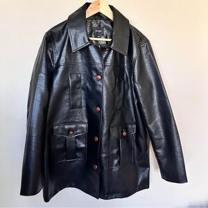 Nasty Gal Black Faux Leather Jacket